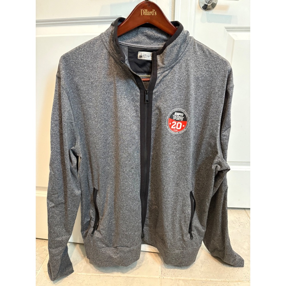 Disney Parks ESPN Wide World of Sports Gray Jacket Mens Size XL  20 Years
